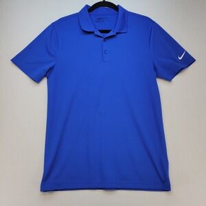 Nike Golf Polo Shirt Mens Small Blue Dri-FIT Standard Fit 725518